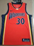 NBA 30 Curry Warriors Maillot Retro Rouge imprimé